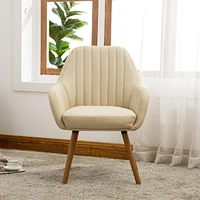 Streamdale Furniture Contemporary Fabric Accent Chair, Tan