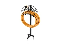 Detachable Hose Holder for Lawn or Garden with Freestanding Metal Design