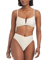 Bar Iii Womens V Wire Bralette Bikini Top Bottoms Created For Macys