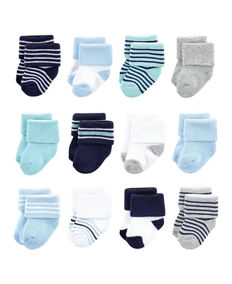 Luvable Friends Baby Boys Fun Essential Socks, Blue