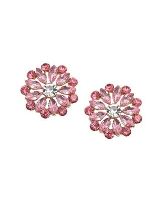 Sohi Womens Flower Stud Earrings