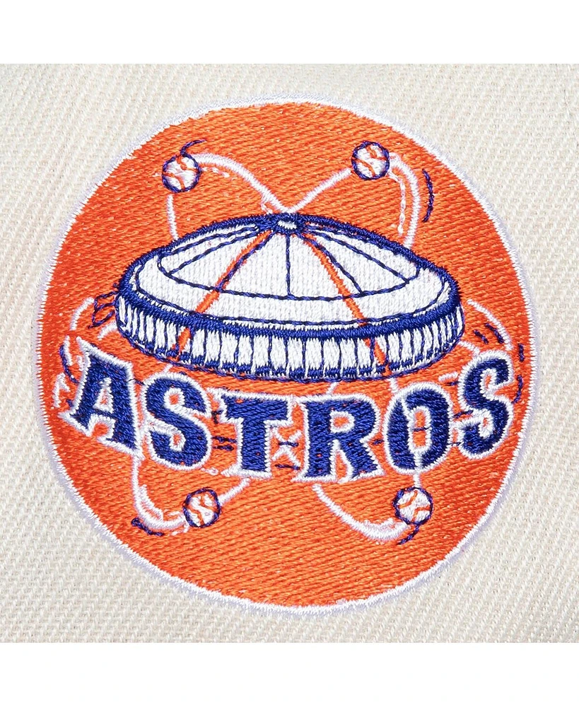 Mitchell & Ness Men's Cream Houston Astros Cooperstown Collection Speed Zone Snapback Hat