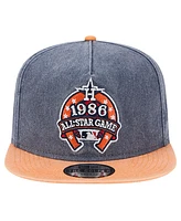 New Era Men's Navy/Orange Houston Astros 1986 Mlb All-Star Game Pigment Dye Golfer Snapback Hat