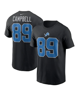 Nike Men's Dan Campbell Black Detroit Lions Retired Player Name Number T-Shirt