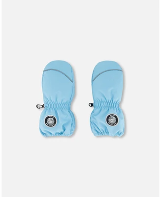 Deux par Deux Kids Unisex Solid Mittens Air Blue - Toddler|Child