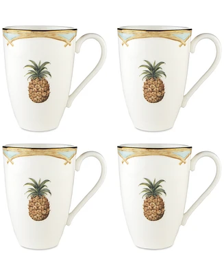 Lenox British Colonial Bamboo Mugs, Set of 4