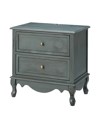 Pallantium Classical 24" Tall 2 - Drawer Nightstand