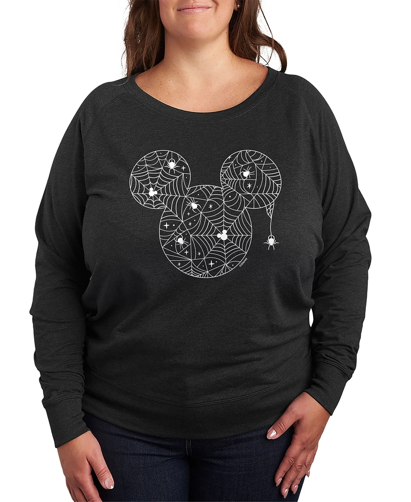 Hybrid Apparel Trendy Mickey Spiderweb Plus Graphic T-shirt