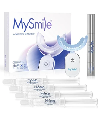MySmile Deluxe 10 Min Teeth Whitening Kit with 28 Led Light, 35% Carbamide Peroxide Teeth Whitening Gel, Helps Remove Years of Stains from Coffee, Sod