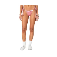 Women's Zora striped string bikini bottom