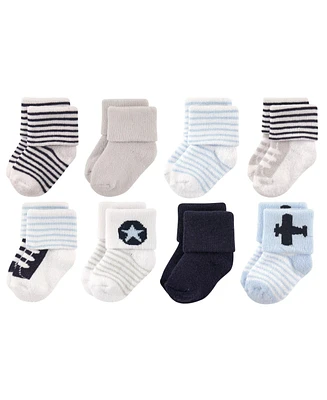 Luvable Friends Baby Boys Soft Terry Knit Booties