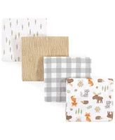 Hudson Baby Cotton Flannel Receiving Blankets, -Pack