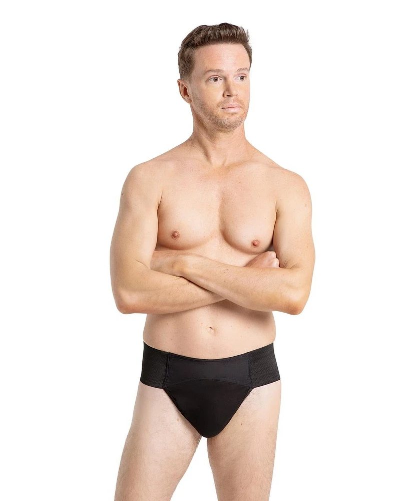 Capezio Men's Quilted Cotton Panel Thong Dance Belt