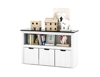 Slickblue Kids Toy Storage Organizer with Blackboard Top-3-Drawer