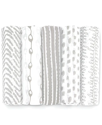 Bublo Baby Muslin Cotton Swaddles Blanket 5 Pack