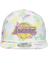 New Era Men's White Los Angeles Lakers Palm Trees and Waves Golfer Adjustable Hat