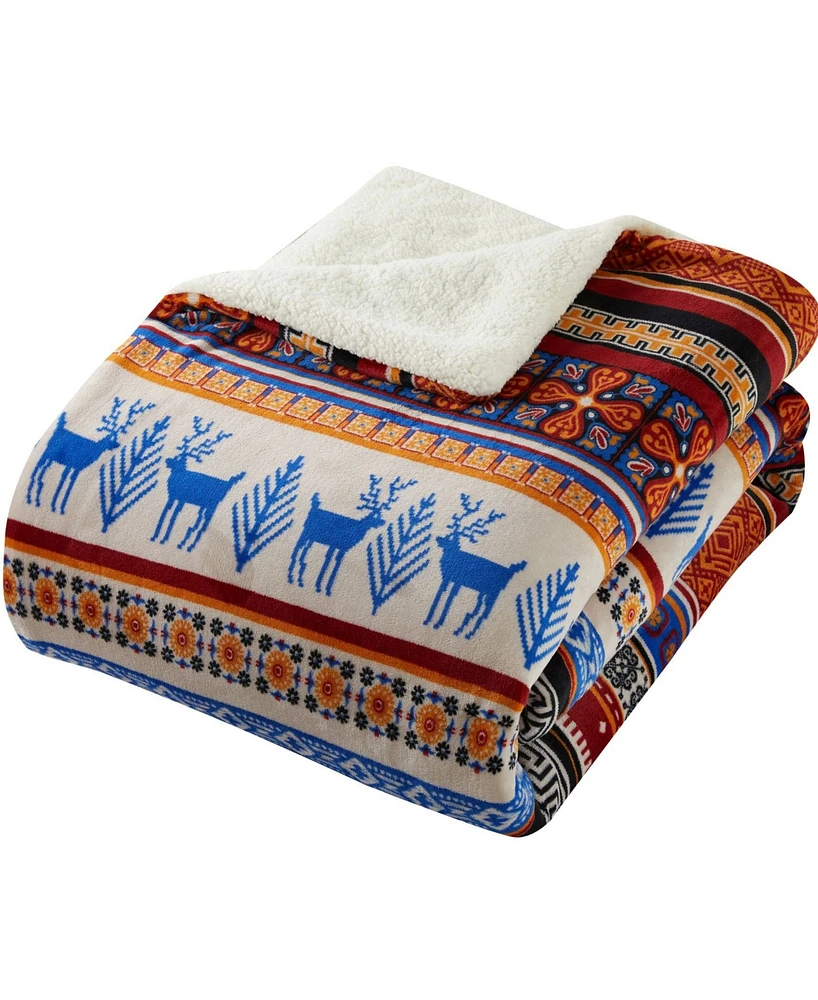 Closeout! Stratford Park Noelle Sherpa 3-Pc. Comforter Set, King