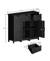 3-Drawer Sideboard with Ample Storage and Adjustable Shelves