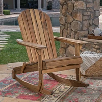Malibu Acacia Wood Adirondack Rocking Chair