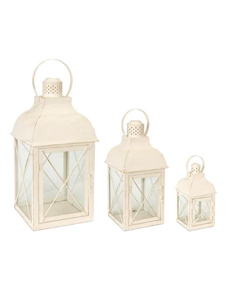 Set of 3 Metal Lanterns for Stylish Home Decor