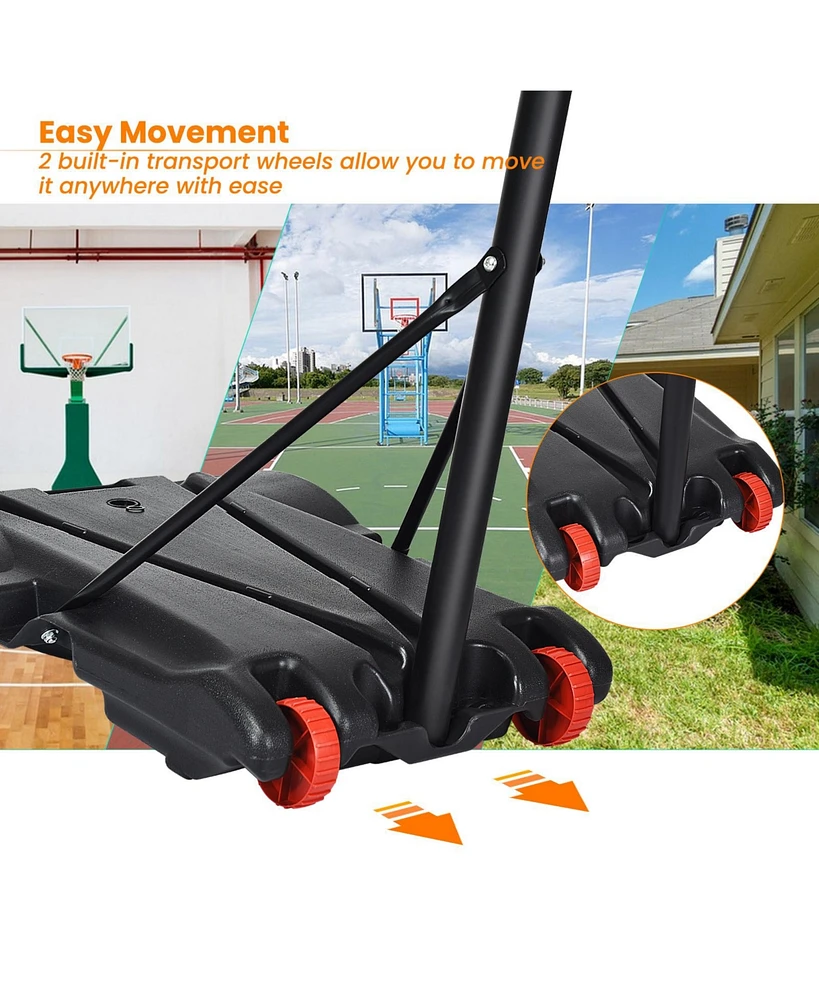 Givimo Adjustable Basketball Hoop System Stand with Wheels