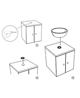 Aquaterior Tempered Glass Vessel Sink w/ Orb Single Handle Faucet Mounting Ring