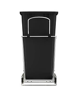 Rev-a-Shelf Pull Out Trash Can 35 Qt for Kitchen Cabinets, Black, Rv-12KD-18C S