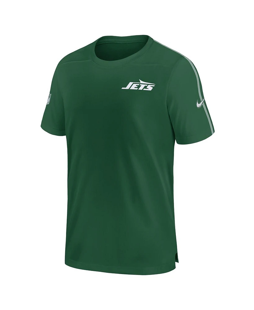 Nike Men's Green New York Jets 2024 Sideline Coach Uv Performance T-Shirt
