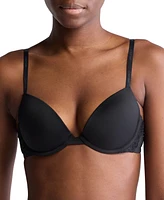 Calvin Klein Women's Soft Stretch Lace Push-Up Plunge Bra QF7578