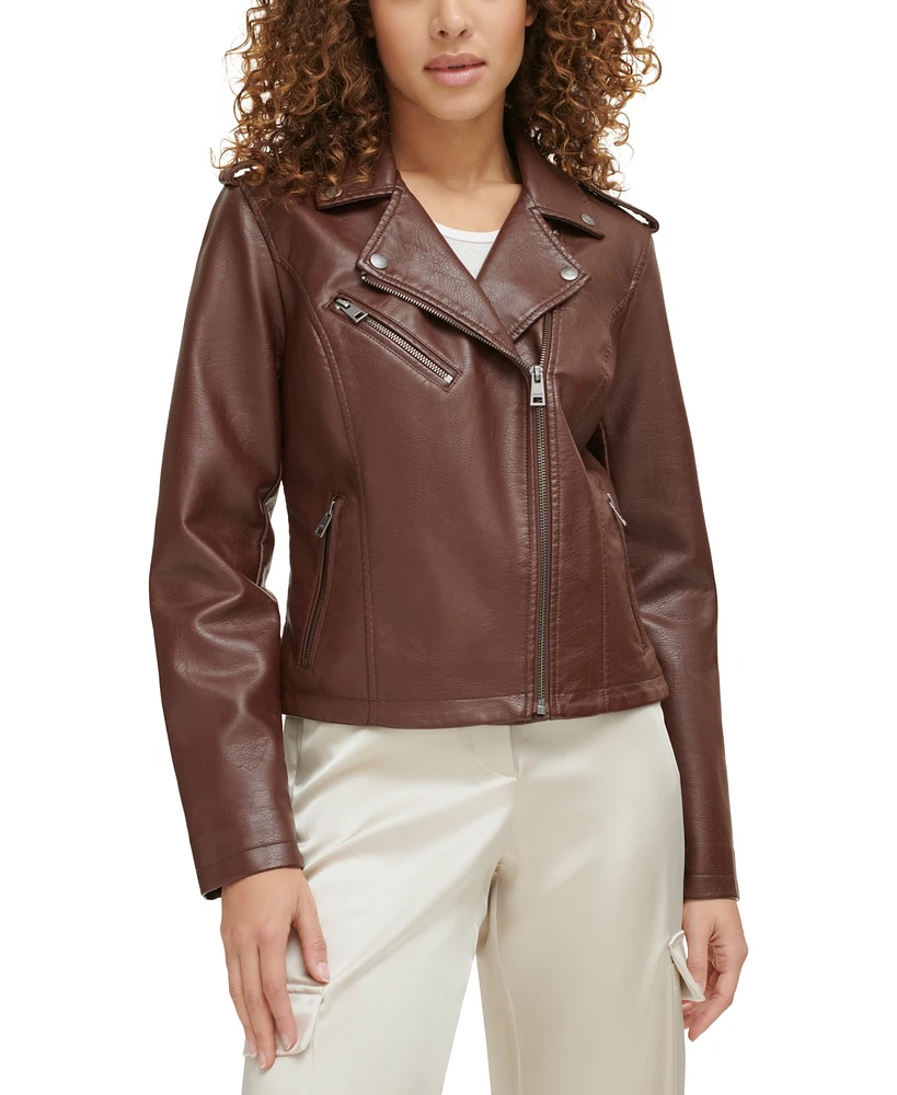 Levi's Women's Classic Faux Leather Asymmetrical Moto Jacket