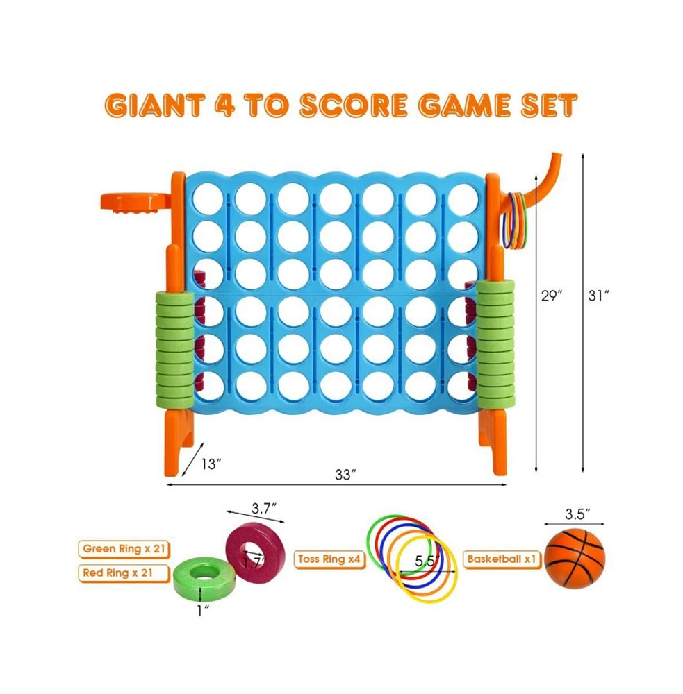 2.5 Feet 4-to-Score Giant Game Set