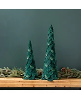Slickblue Elegant Holiday Trees for Festive Home Decor (Set of 2)