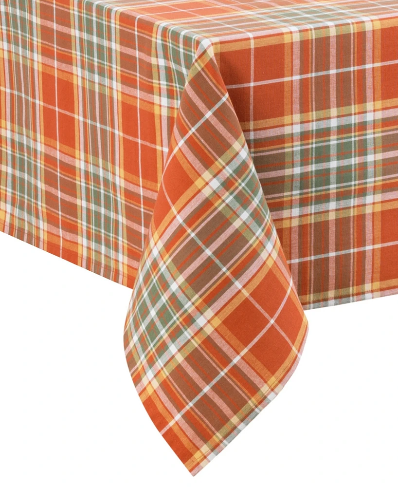 Elrene Hawley Plaid Harvest Cotton Rectangle Tablecloth
