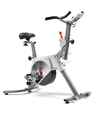 Sunny Health & Fitness Smart Two-stage Transmission Magnetic Belt Drive Upright Exercise Bike