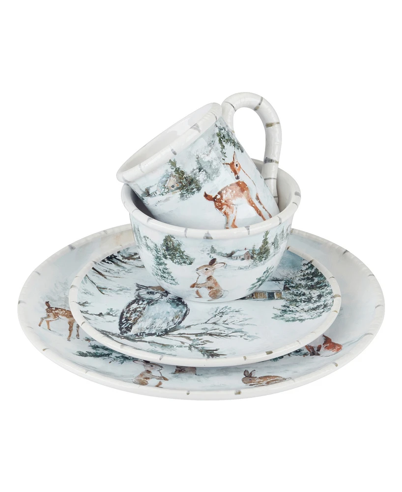 Certified International Winter's Frost 16 Pc. Dinnerware Set, Service for 4