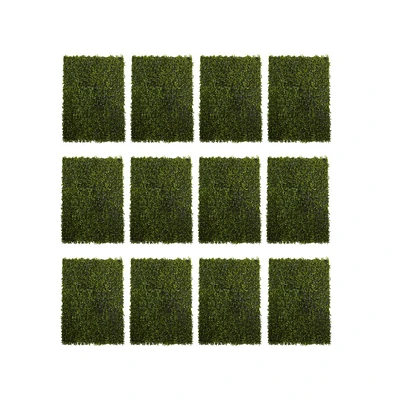 Slickblue Boxwood Mat for Versatile Green Wall Decor (Set of 12)