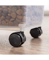 Iris Usa Lbs / Qt WeatherPro Airtight Pet Food Storage Container with Attachable Casters, For Dog Cat Bird and Other Pet Food Storage Bin
