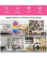 10 Drawer Rolling Storage Cart Scrapbook Paper Office School Organizer