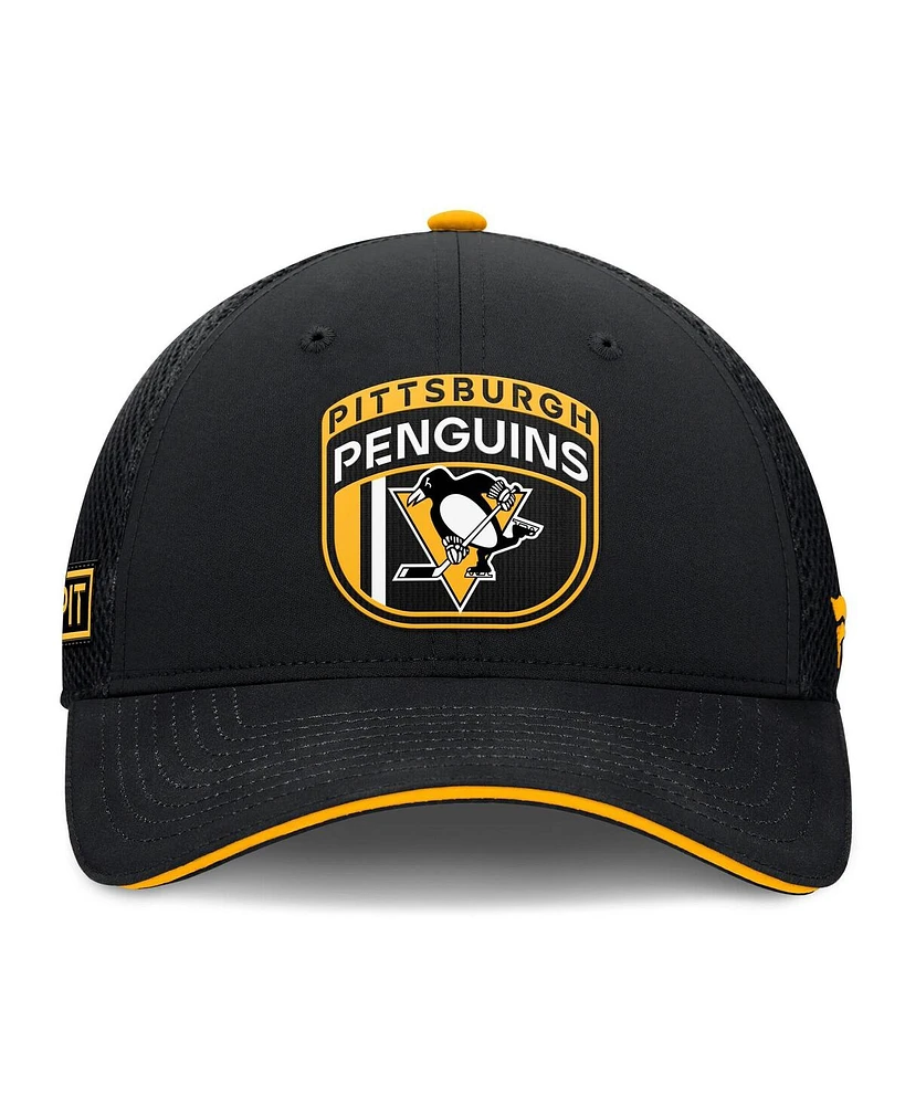 Fanatics Men's Black Pittsburgh Penguins 2024 Nhl Draft On Stage Trucker Adjustable Hat