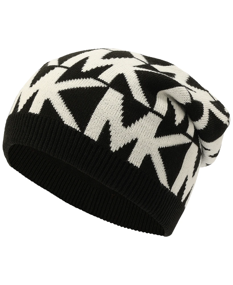 Michael Michael Kors Major Mk Repeating Logo Knit Beanie