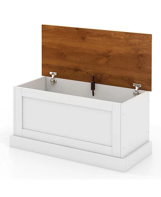 Large Storage Chest with Safety Metal Hinge-White