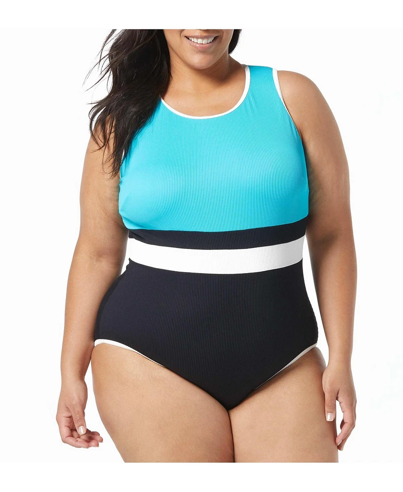Beach House Sport Plus Aspire Ribbed One Piece Swimsuit
