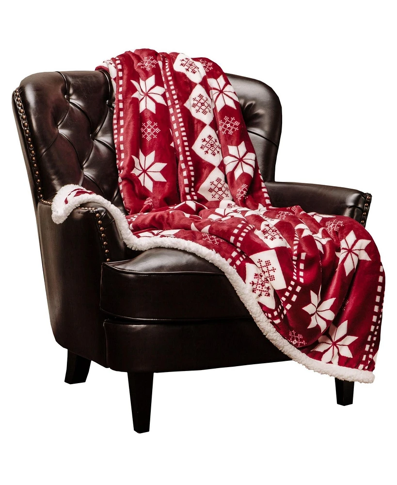 Chanasya Premium Gold Fox Print Fleece Throw Blanket - Cozy and Warm, Cute Design, Super Soft, Plush and Fluffy Sherpa