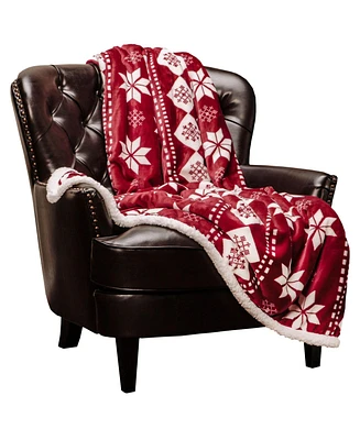 Chanasya Premium Gold Fox Print Fleece Throw Blanket - Cozy and Warm, Cute Design, Super Soft, Plush and Fluffy Sherpa