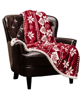Chanasya Premium Gold Fox Print Fleece Throw Blanket - Cozy and Warm, Cute Design, Super Soft, Plush and Fluffy Sherpa