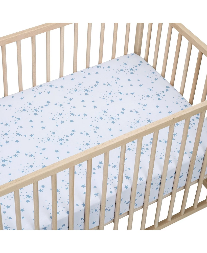 Bedtime Originals Airplane/Stars Aviation 2-Pack Fitted Crib/Toddler Sheet Set