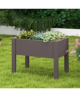 Raised Garden Bed with Water Level Indicator Drainage Hole for Vegetables Outdoor