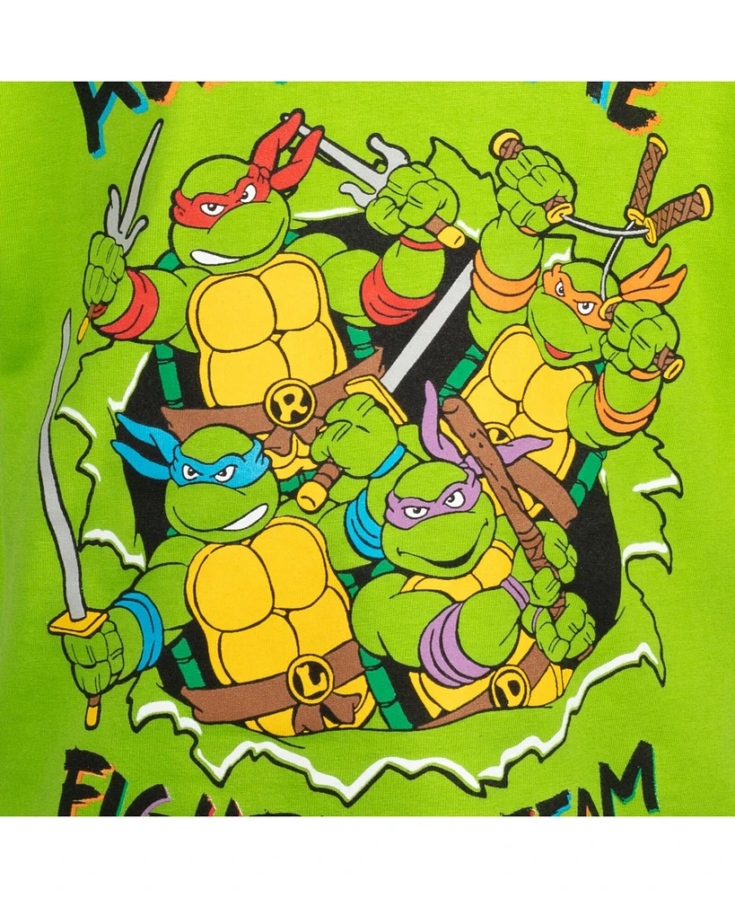 Teenage Mutant Ninja Turtles Leonardo Michelangelo Raphael T-Shirt and Mesh Shorts Outfit Set Toddler to Big Kid