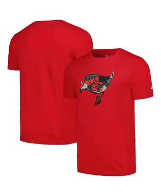 New Era Men's Red Tampa Bay Buccaneers Camo Logo T-Shirt