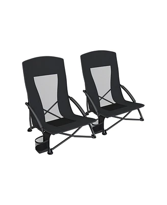 Slickblue Portable Beach Chair Set of 2